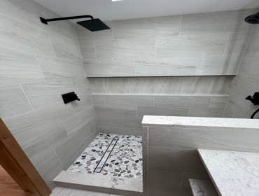 Photos by Oscar Tile LLC #1 Full Master Bathroom Remodel
Custom Shower
Custom Vanity
Custom Barn Door