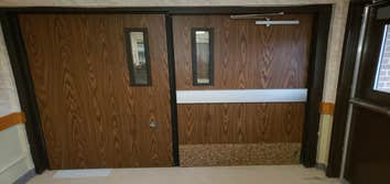 Before commercial fire door