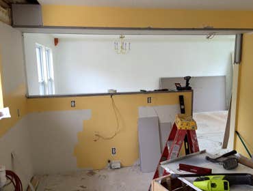 kitchen during remodel