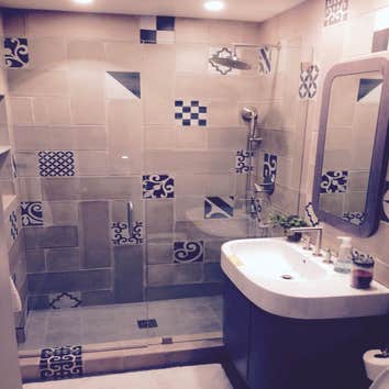 Quinn project in Cardiff, CA We did a contemporary project in Cardiff, CA which consisted of two custom contemporary bathrooms with showers and floors
