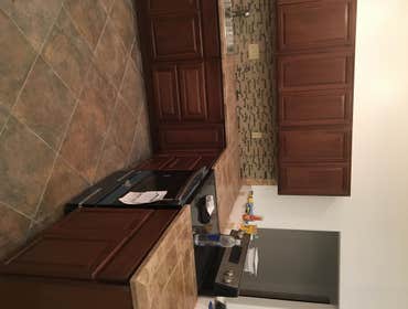 Sims Foster Home New Kitchen Was asked to install a new Kitchen in a new construction. There were a total of 33 cabinets installed and a Custom Built C