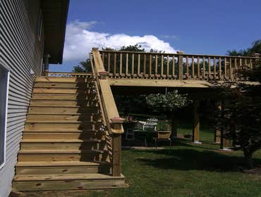 custom pressure treated deck