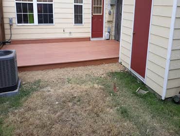 PVC deck on the ground
