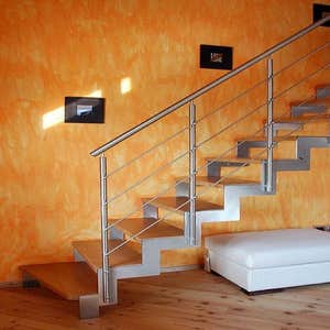 Stair and living room remodel