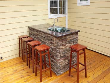 Granite prep/bar counter.