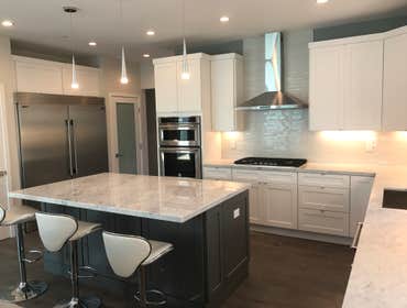Monroe Ave New Construction project. New drywall and cabinetry