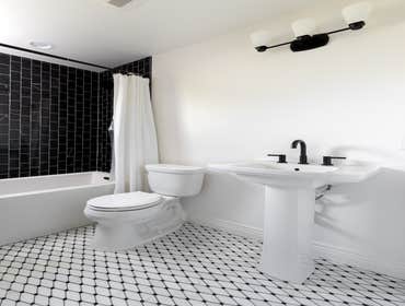 Black and white bathroom in Danville