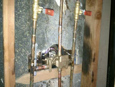 Install of shower valves