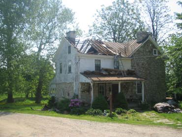 Project photos from David Degezelle New wood roof for one of the first homes in Brandamore Pennsylvania.