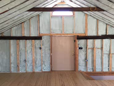 Spray foam insulation
