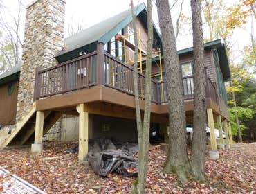 Lakeside deck