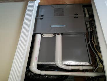 New gas furnace and A/C instal