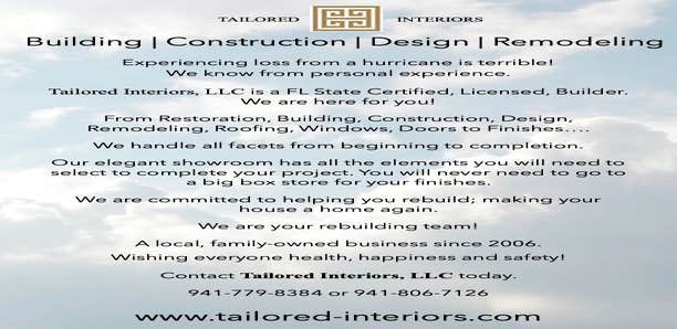 Photos by Tailored Interiors, LLC #1 Hurricane Restoration Help Building-Remodeling-Additions-Roofing-Carpentry-Windows-Doors-Flooring-Cabinetry-Design