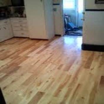 Hardwood Flooring This is a beautiful Birch Hardwood Floor. It really brightened up the kitchen during our kitchen and bath remodel.