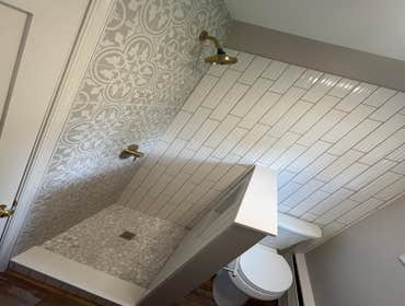Bathroom Remodel With Cabinets and Paint Outside