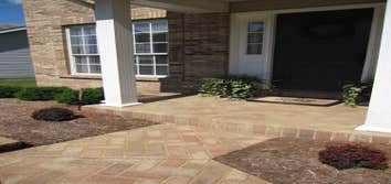 Decorative Concrete Entryway