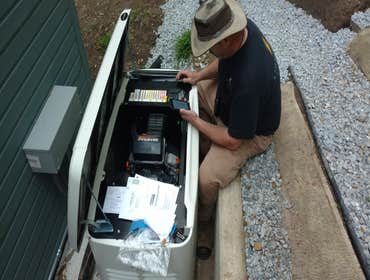 Generator set up.