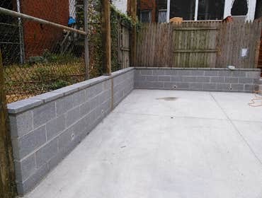Block Walls + Driveway