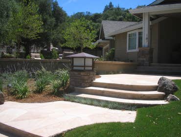 Project photos from Exterior Images-landscape architect After client revamped the inside of their 1970's home the outside was next to complete the livi