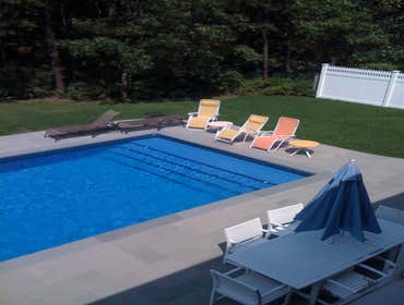 Patricks Pools Photos Patrick's Pools Inc is a swimming pool contractor serving Eastern Long Island. We specialize in elite gunite and vinyl pool insta