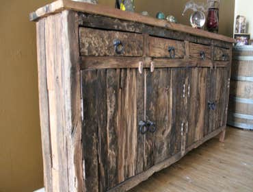 Custom rustic credenza