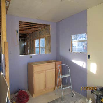 new walls going up in trailer