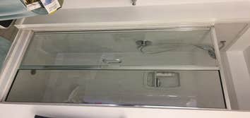 Cultured Marble bath remodel Light blue cultured marble w/ chrome fixtures.