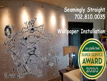 Las Vegas Wallpaper Installation, Seamingly Straight, Inc #7 Las Vegas's Wallpaper Paper Mural Hanger Installation Installer, Seamingly Straight Inc. S