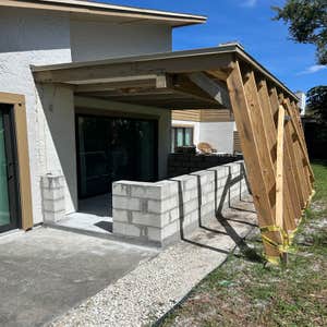Enclosing back porch for living more living space
