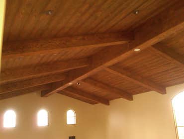 Rancho Santa Fe Custom Home This home featured several decorative ceilings with beams, vaults and curves.