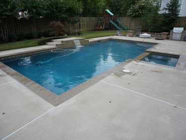 Photos from Crystal Blue Aquatics Llc New Construction of pool with full automation, LED lighting, high end travertine patio decking, beautiful water f