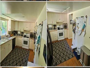 Kitchen remodel Removed wall, new lighting, new paint, cabinets and countertop. New flooring and trim all thru out upper level.