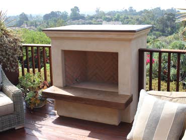 outdoor ventless fireplace