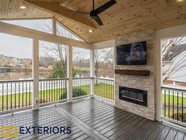 Photos by Kr Exteriors Inc #1 Built all new Composite screened in porch