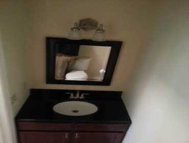 Vanity with Light Fixture