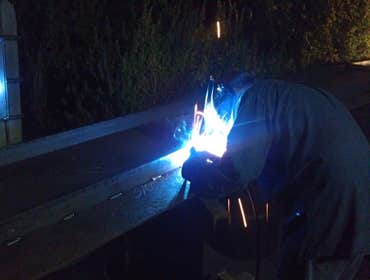 Scottsdale Gun Club Replacing baffles and railing