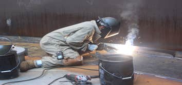 Welding on tank