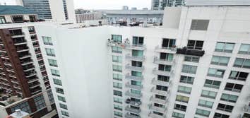 High-rise exterior painting project