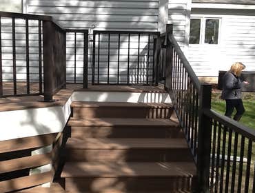 Photos by Custom Home Specialties Inc #2 Timber Tech maintenance free decks with powder coated railings.