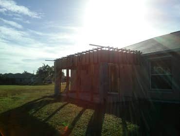 Addition Rear patio addition to home