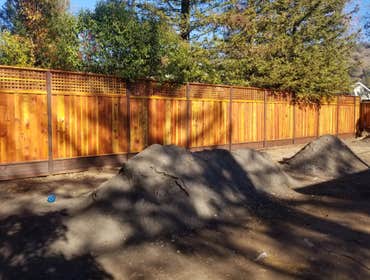 clear-seal redwood fence