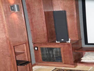 Photos from Vh improvement inc transforms a room in the basement into a media room