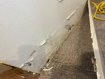 Water Mitigation This project was a roof leak the photos show initial inspection to post demo.