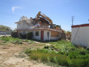 Desert View Neighborhood Demolition This project consisted of Two 2-story 8 Complex Apartment buildings, Each Building was demolished, hauled off wit