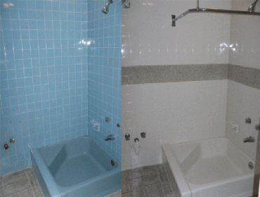 Bathroom Refinishing Our high tech performance bathtub refinishing coatings can repair almost any porcelain, fiberglass, ceramic, or acrylic bath tub. 