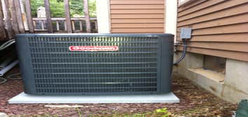 A/C condenser installed