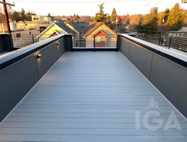 Photos by Iga Construction LLC #2 Composite Deck with Landing and Stairs | New Construction in Seattle, WA.