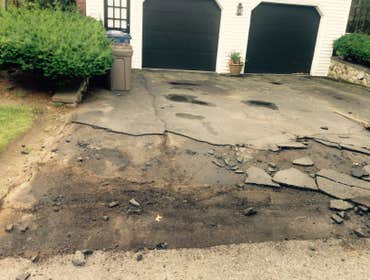 Excavation of old driveway