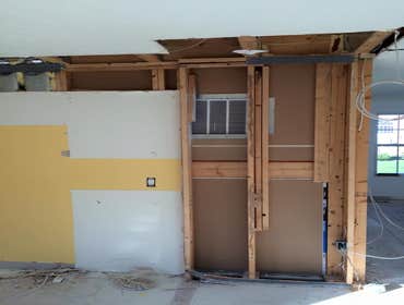 kitchen during remodel