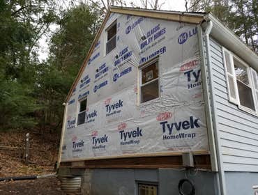 Chimney Removal and Window and siding We removed chimney from house, removed siding and sheathing and found water and termite damage. We removed all ba